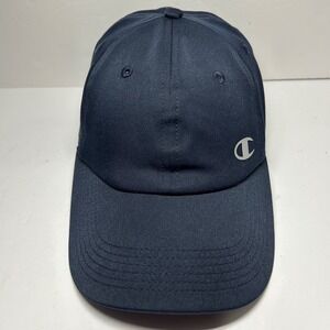Champion Baseball Cap‎ Navy Blue Embroidered Logo Adjustable Strap